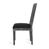French Country Wood and Cane Upholstered Dining Chair, Set of 4 - NH494513