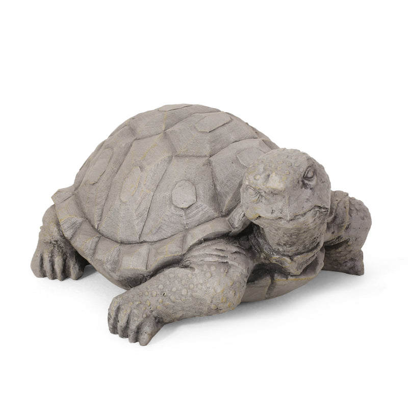 Outdoor Turtle Garden Statue, Dark Gray - NH753413