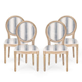 French Country Fabric Dining Chairs - NH419413