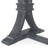 Luoma Rustic Wood Expandable Dining Table