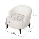 Anaura Contemporary Boucle Upholstered Club Chair