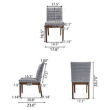 Elisson Mid Century Modern Channel Stitch Dining Chairs, Set of 2