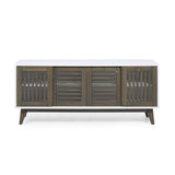 Mid-Century Modern 4 Door TV Stand with Storage - NH946313