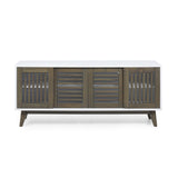 Mid-Century Modern 4 Door TV Stand with Storage - NH946313