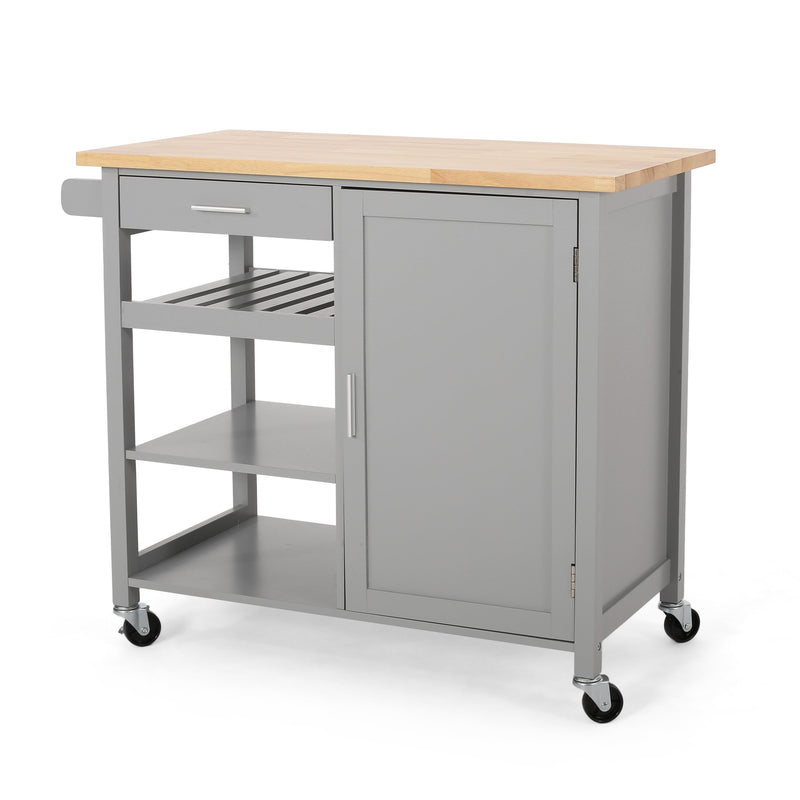 Contemporary Kitchen Cart with Wheels - NH861313