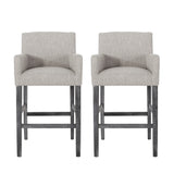 Chaparral Contemporary Fabric Upholstered Wood 30.5 inch Barstools, Set of 2