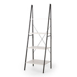 Modern Industrial 4 Shelf Etagere Ladder Bookcase - NH450413