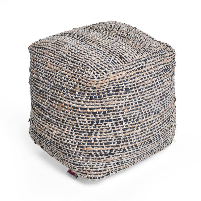 Boho Handcrafted Fabric Pouf - NH453513