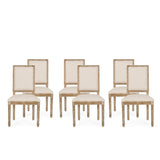 French Country Wood Upholstered Dining Chair (Set of 6) - NH955513