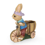 Outdoor Decorative Rabbit Planter, Blue and Brown - NH689413