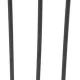 Contemporary Handcrafted Cage Side Table with Glass Top, Black and Clear - NH633513